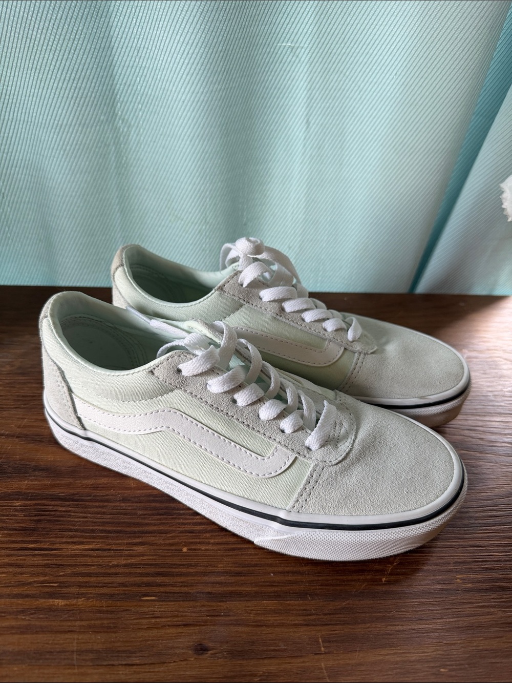 Vans Low Top Sneakers in Mint and White